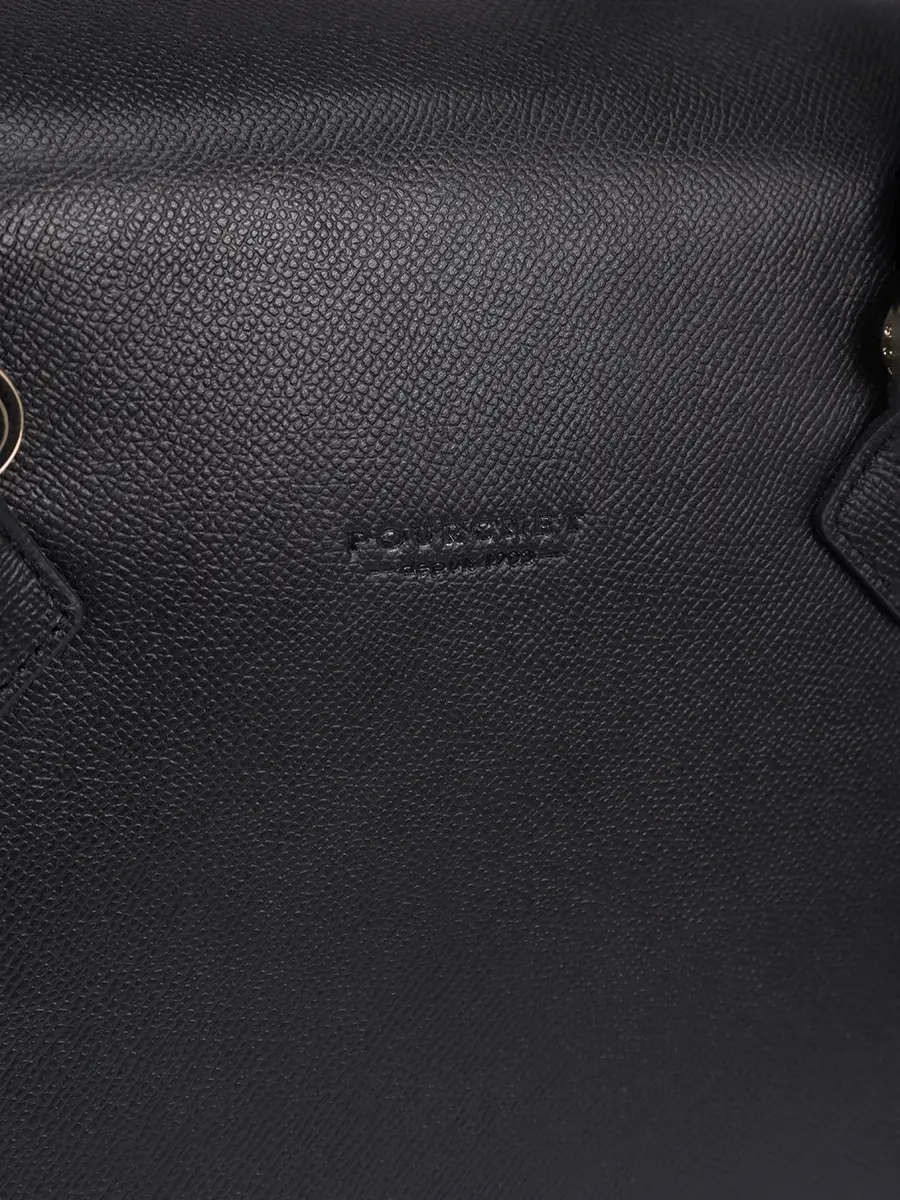 Сумка кожаная Cassetta POURCHET CASSETTA 77103 Noir Черный  Фото 5