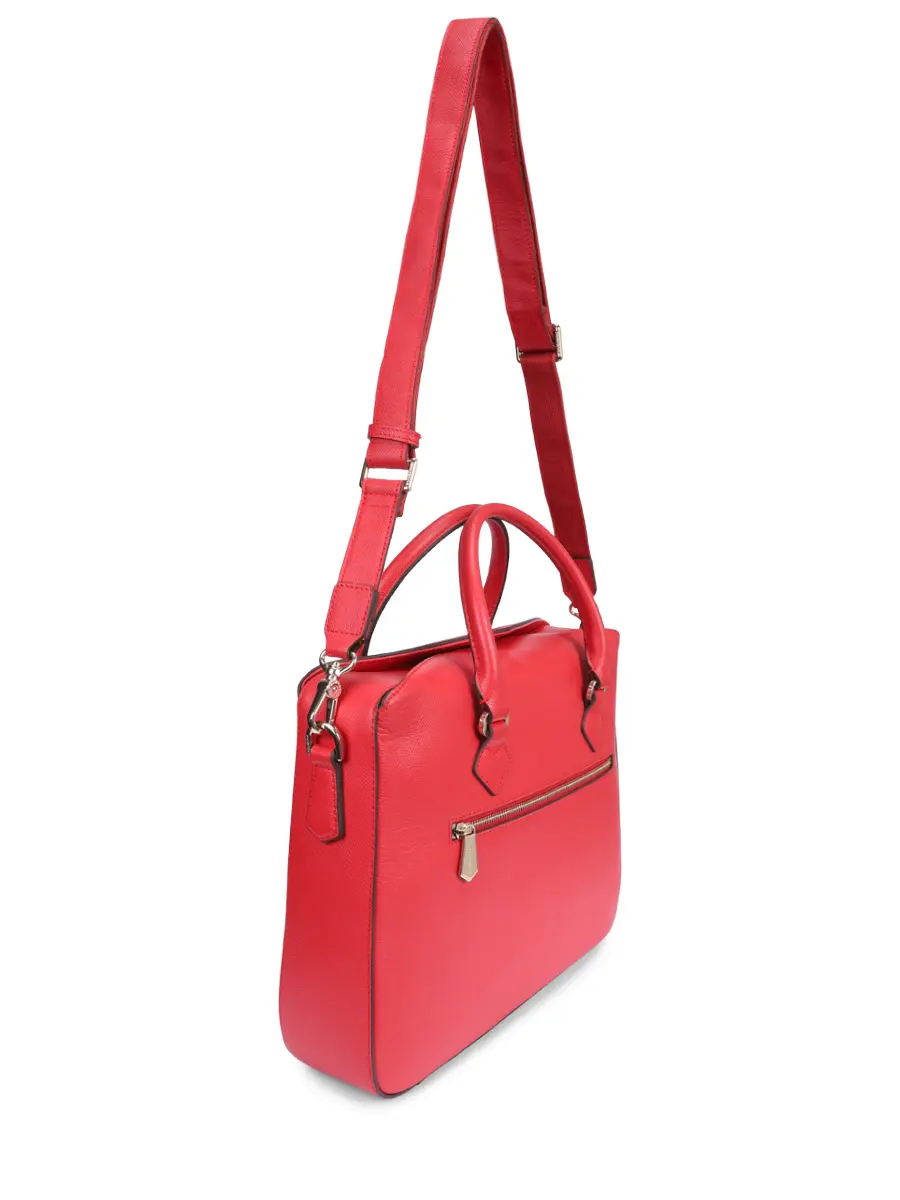 Сумка кожаная Cassetta POURCHET CASSETTA 77103 Rouge Красный  Фото 3