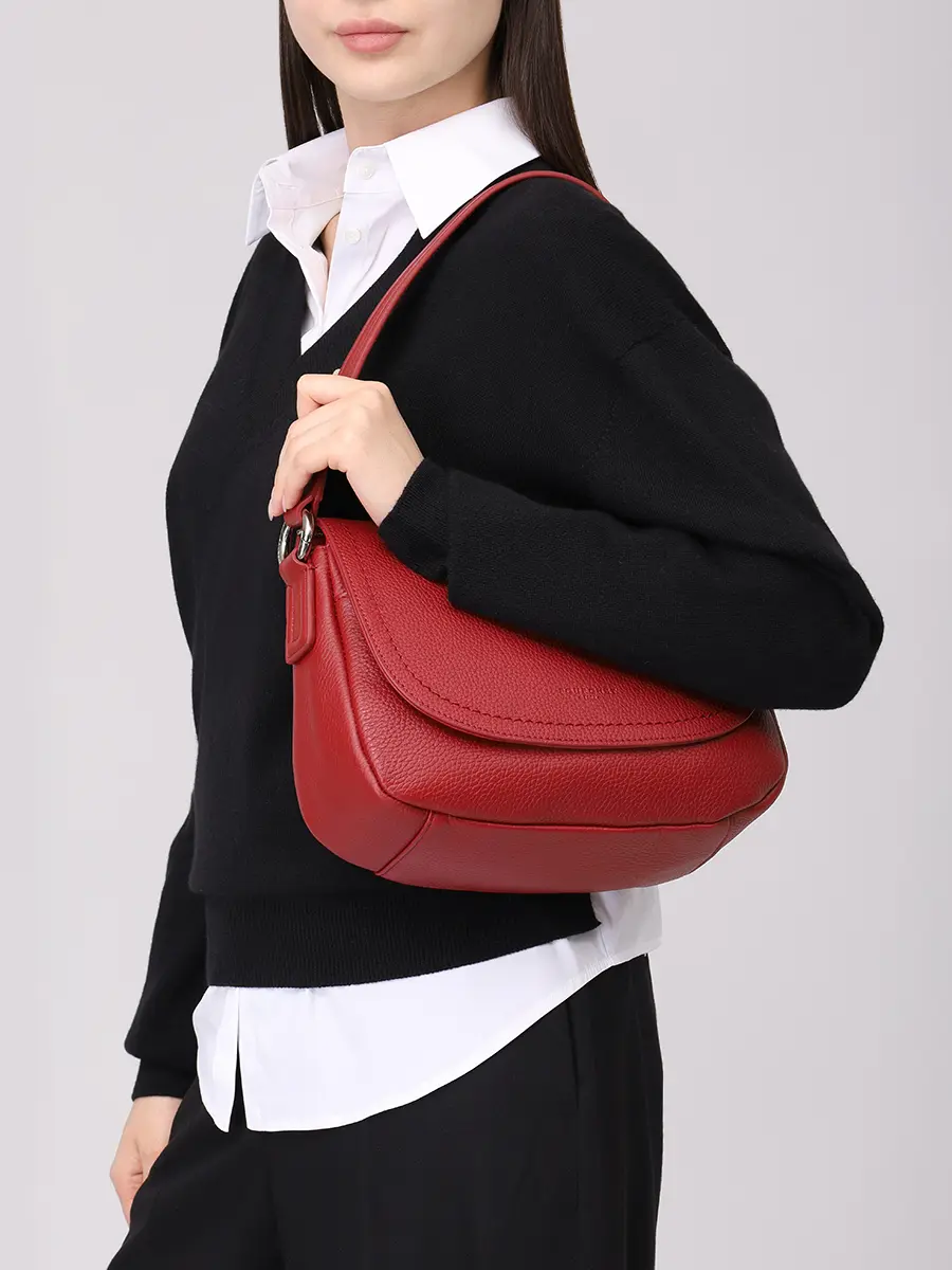 Сумка кожаная Pastille POURCHET PASTILLE 22074 Rouge Красный  Фото 2