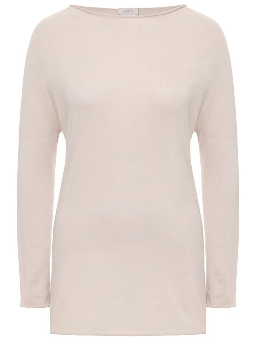 Джемпер хлопковый AGNONA K10701U-4C180U-N11 Бежевый 