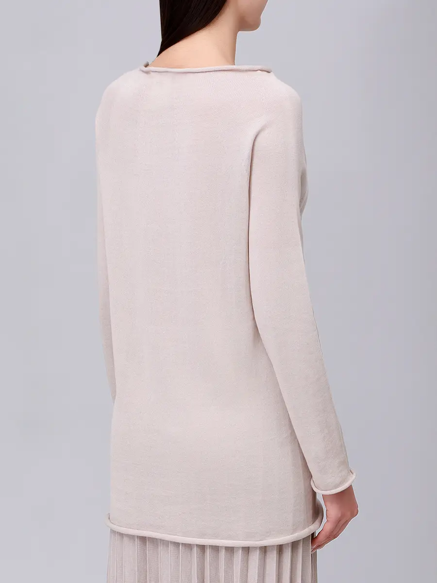 Джемпер хлопковый AGNONA K10701U-4C180U-N11 Бежевый  Фото 3