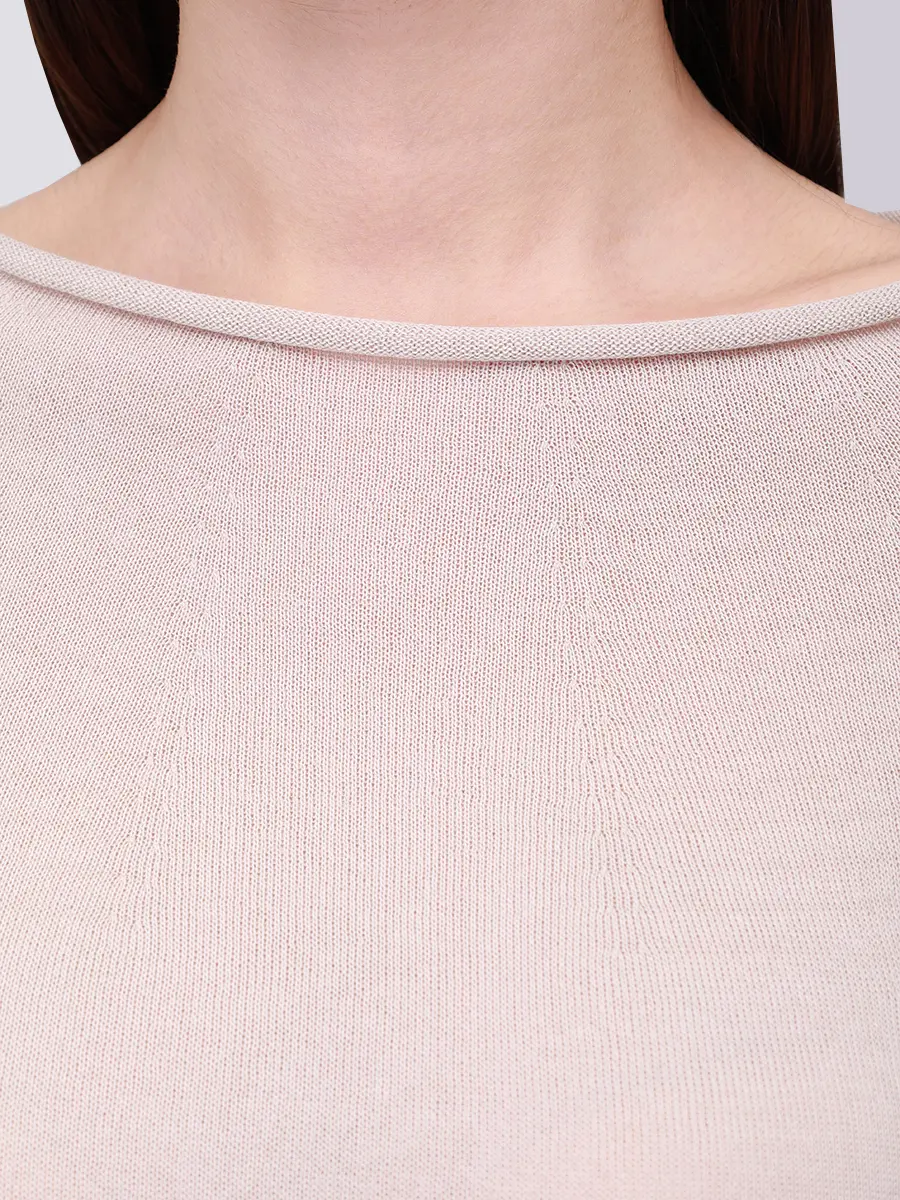 Джемпер хлопковый AGNONA K10701U-4C180U-N11 Бежевый  Фото 4