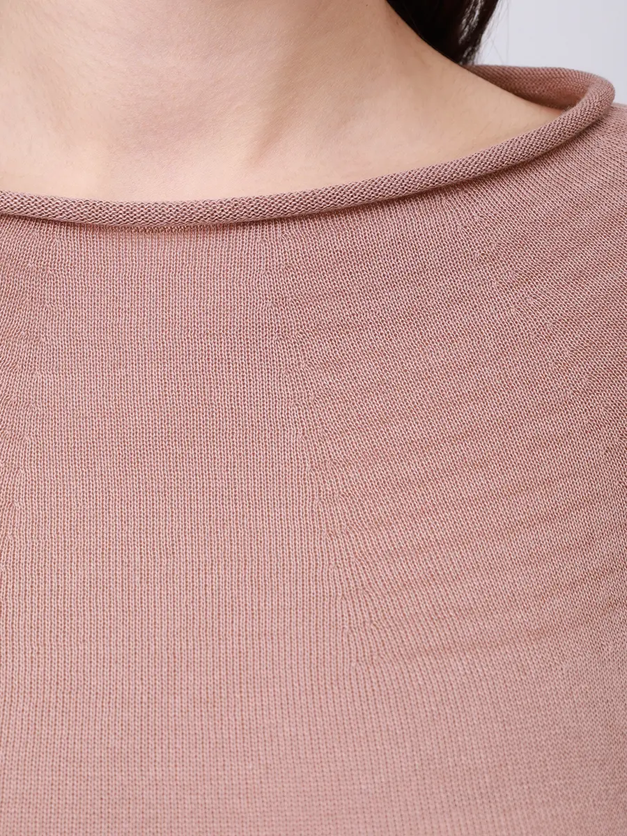 Джемпер хлопковый AGNONA K10701U-4C180U-N31 Бежевый  Фото 5