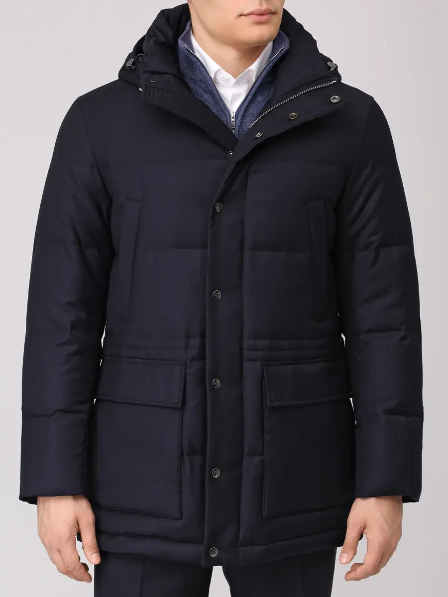 Пуховик шерстяной MONTECORE F09MUCX824-106-89-DARK BLUE Синий  Фото 4