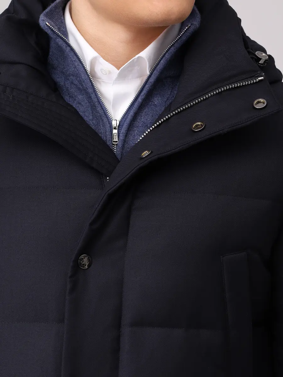 

Пуховик шерстяной, Синий, F09MUCX824-106-89-DARK BLUE