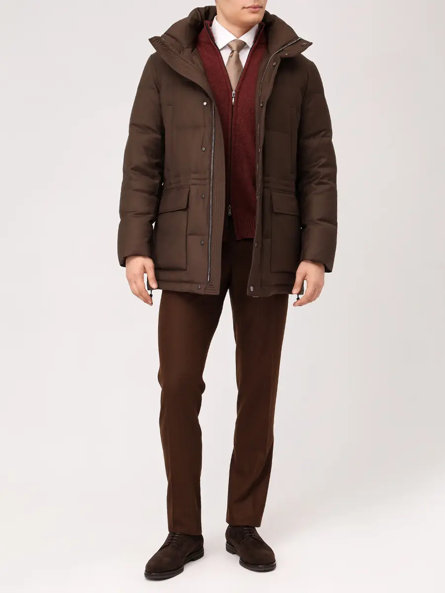 

Пуховик стеганый, Коричневый, F09MUCX824-106-30-DARK BROWN