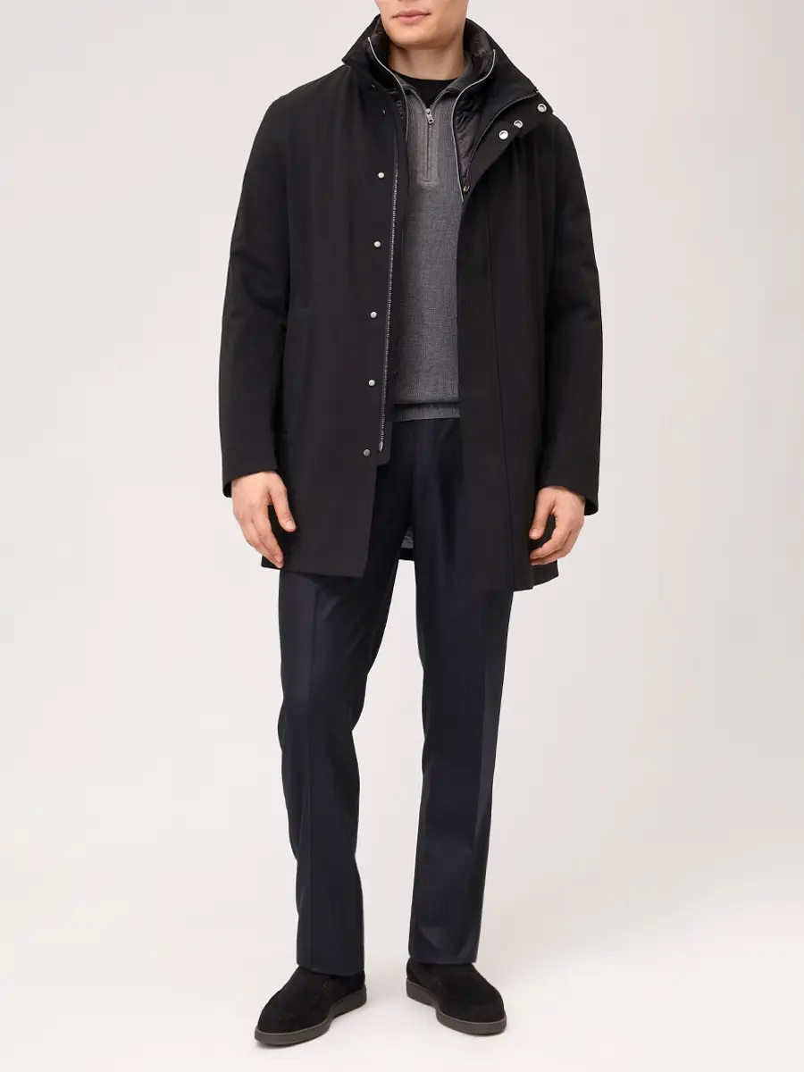 

Пуховик однотонный, Черный, F09MUCX914-185-99-BLACK
