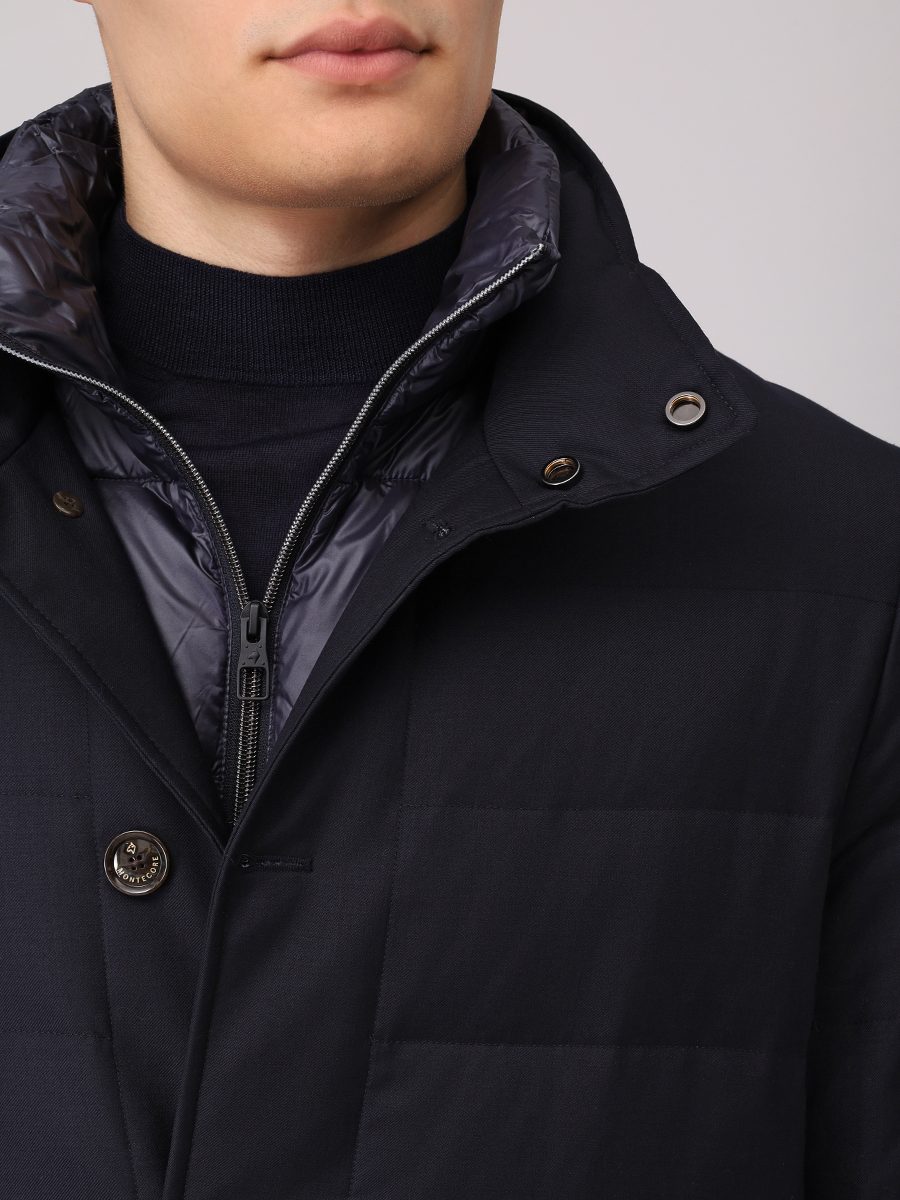 

Пуховик шерстяной, Синий, F09MUCX505-106-89-DARK BLUE