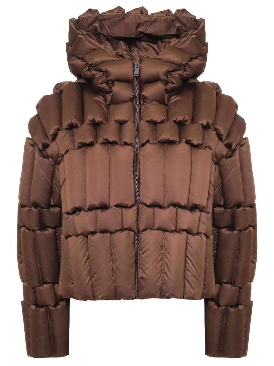 

Пуховик стеганый, Коричневый, CRDJ085 28
