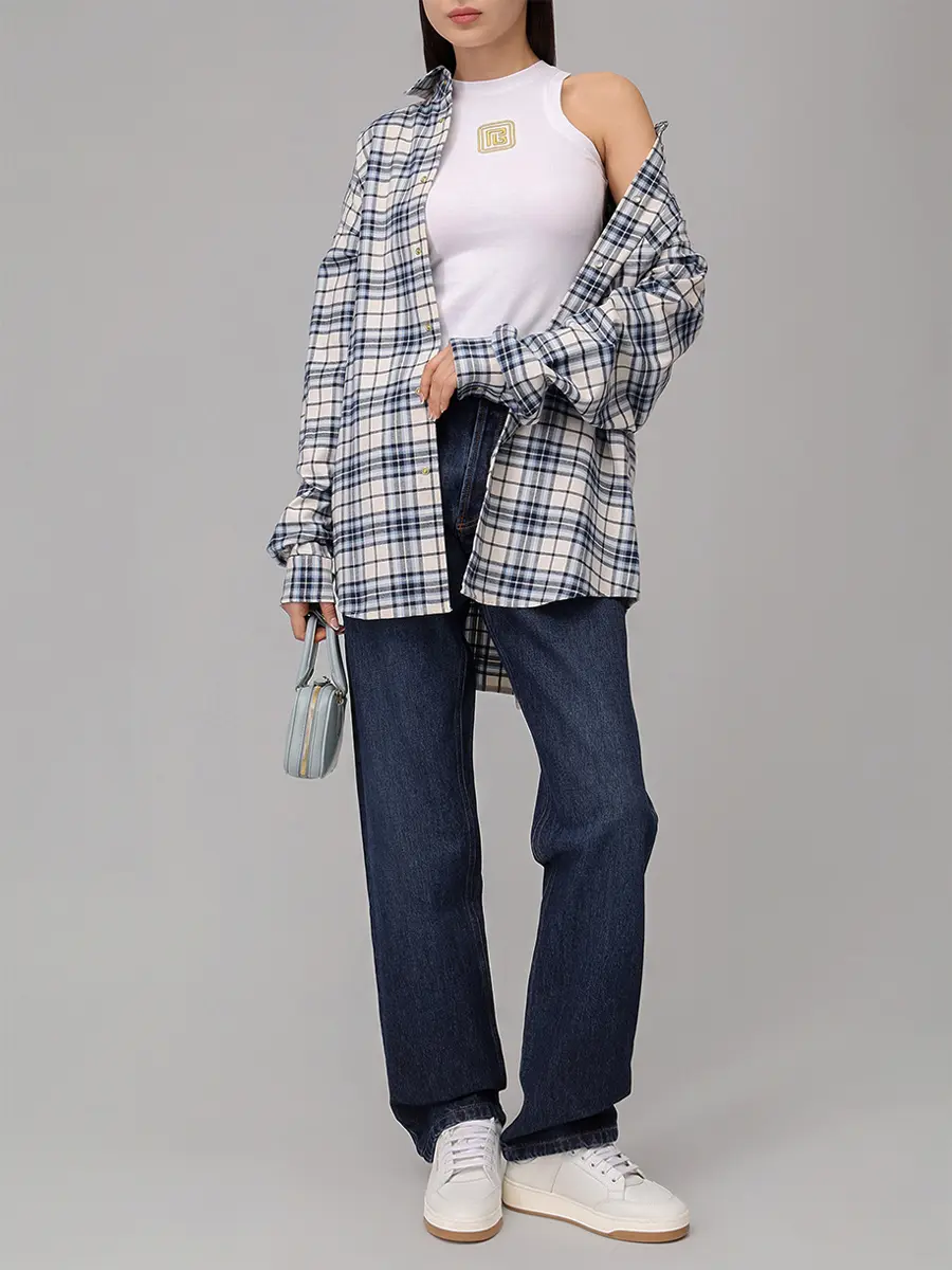 Рубашка хлопковая FORTE DEI MARMI COUTURE 24WF3106 Голубой  Фото 2