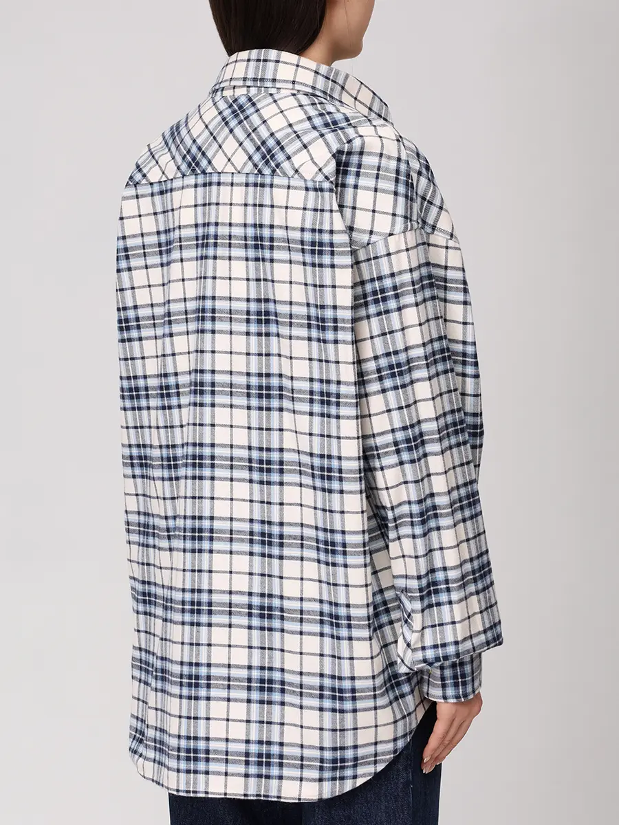 Рубашка хлопковая FORTE DEI MARMI COUTURE 24WF3106 Голубой  Фото 3