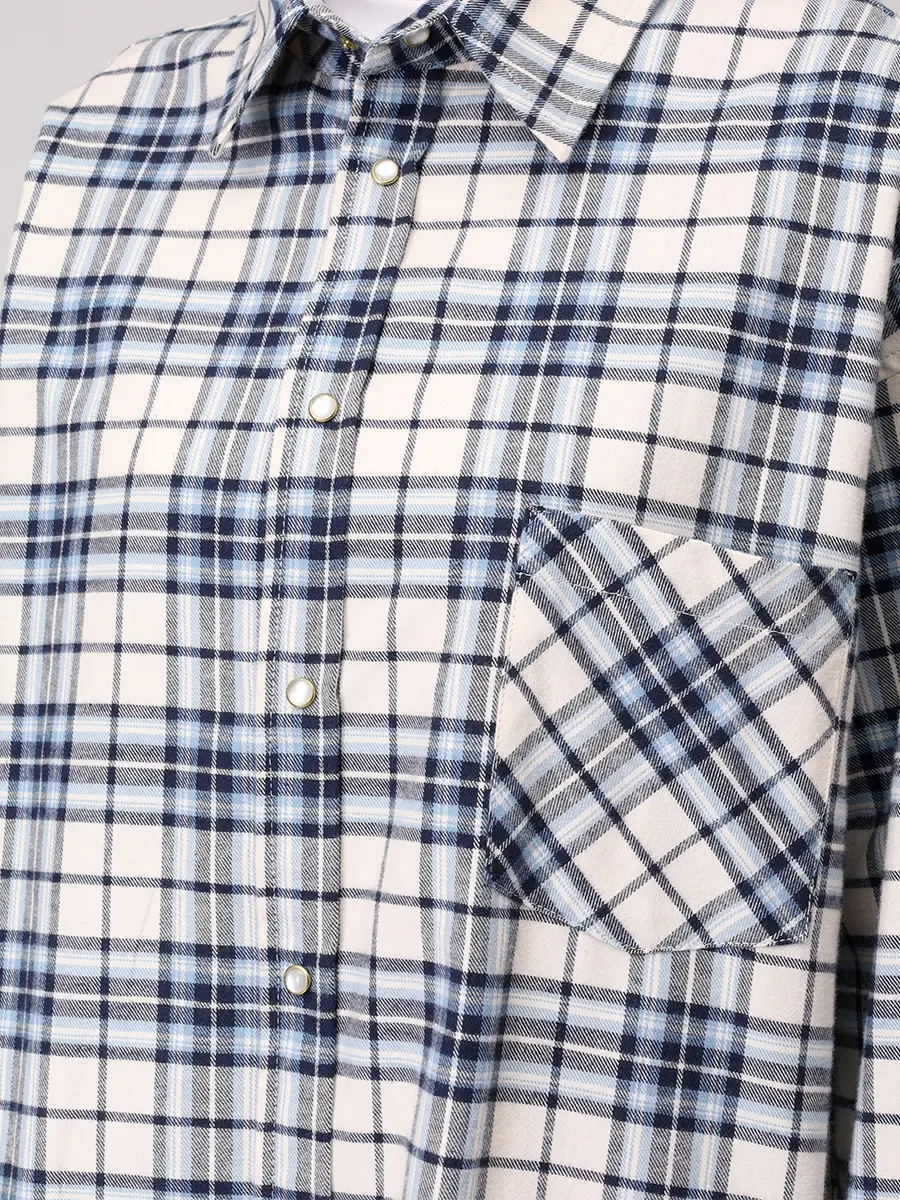 Рубашка хлопковая FORTE DEI MARMI COUTURE 24WF3106 Голубой  Фото 5