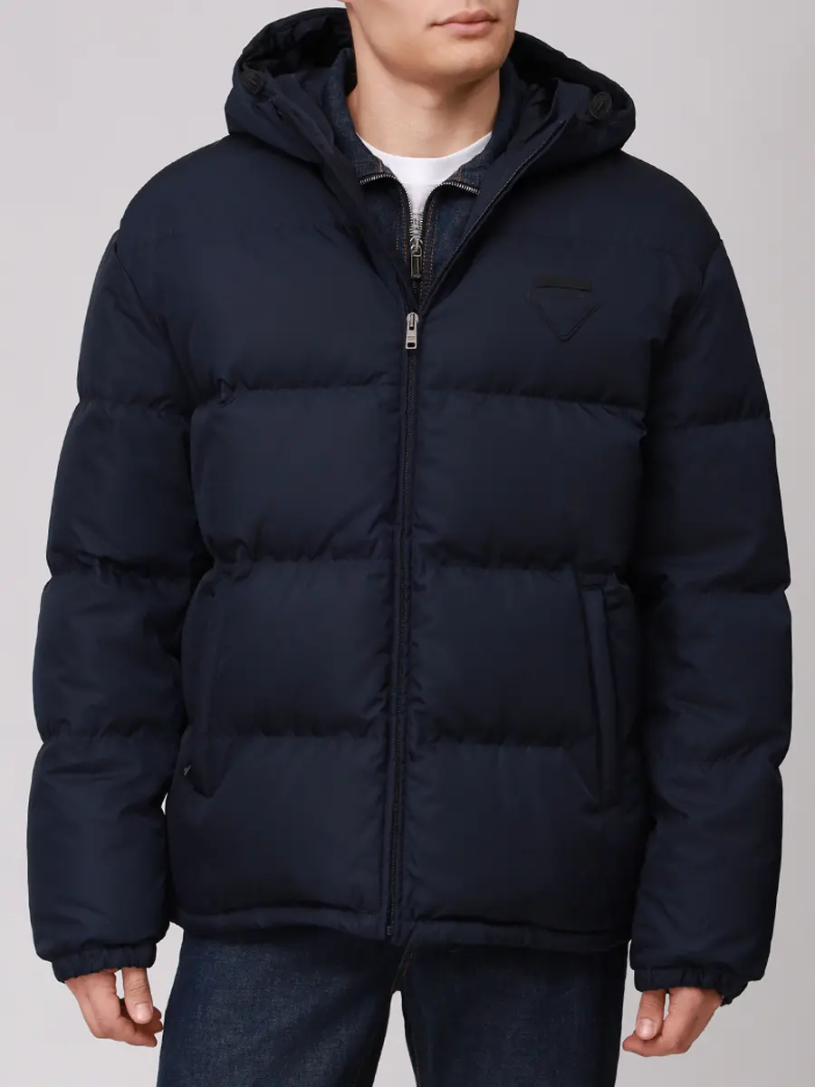 Пуховик стеганый PRADA SGC922 11C9 F0SVF Синий  Фото 4