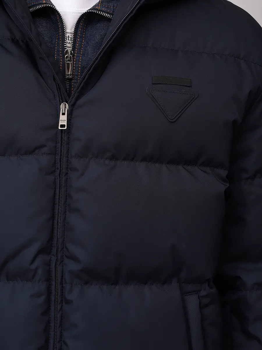 Пуховик стеганый PRADA SGC922 11C9 F0SVF Синий  Фото 5