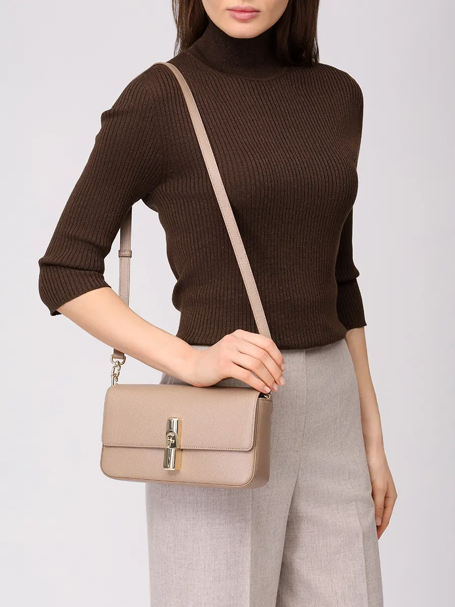 Сумка кожаная Iride FURLA WB01826_ARE000-1257S Бежевый  Фото 2