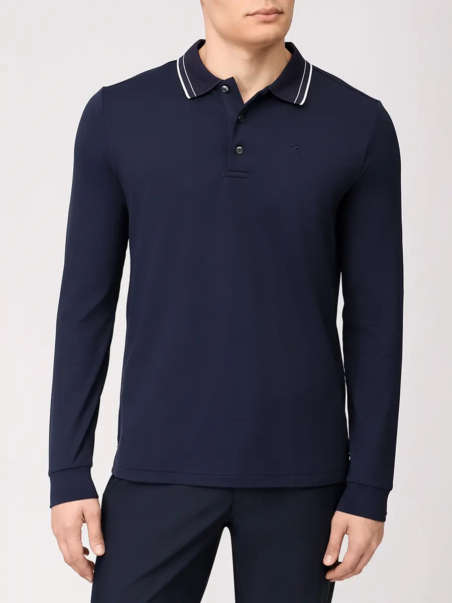 Поло однотонное CHERVO A1197-T0055-599 ALFABETO Синий  Фото 4