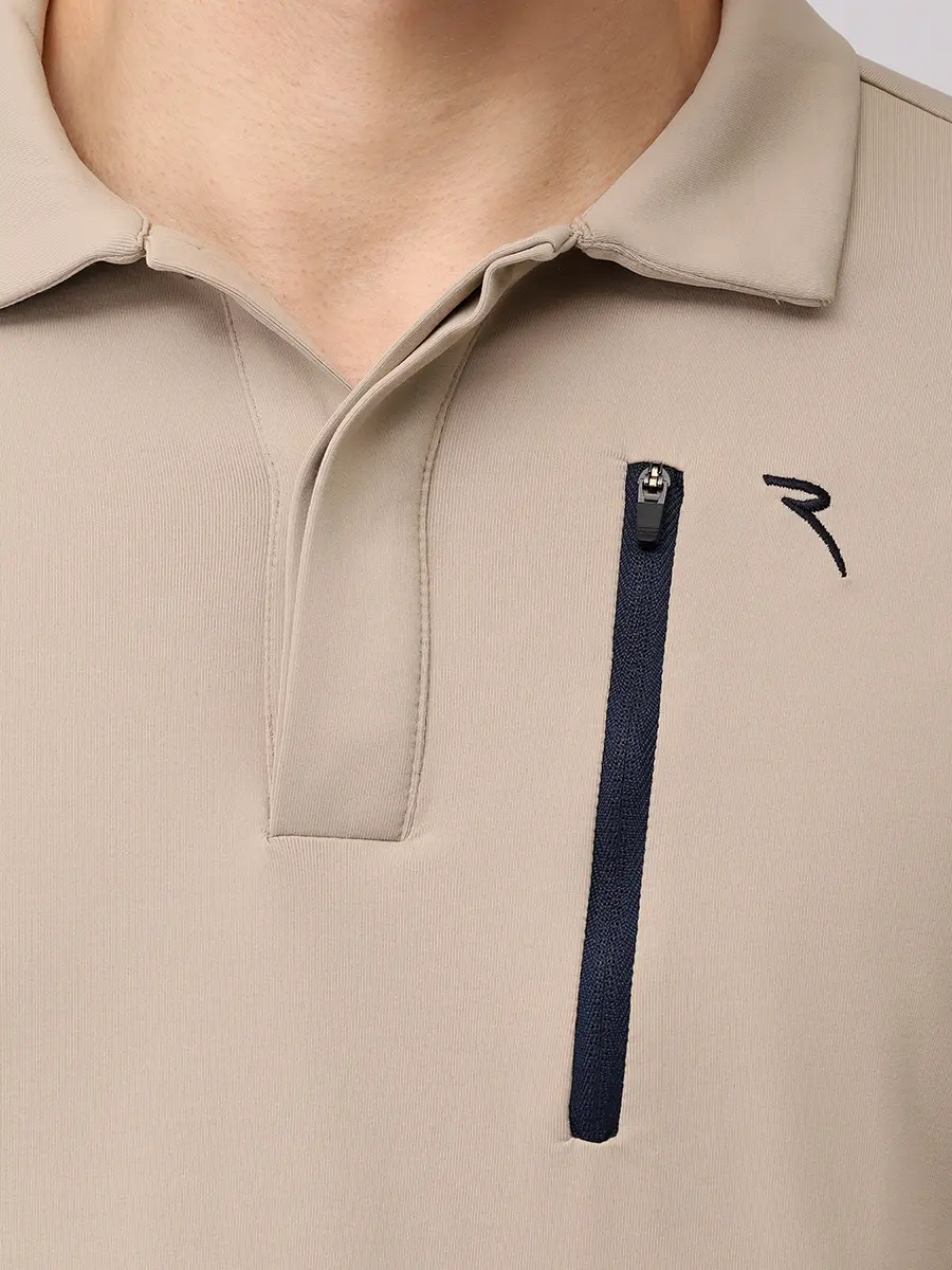 Поло однотонное CHERVO A1198-T0055-4007 AZTECO Бежевый  Фото 5