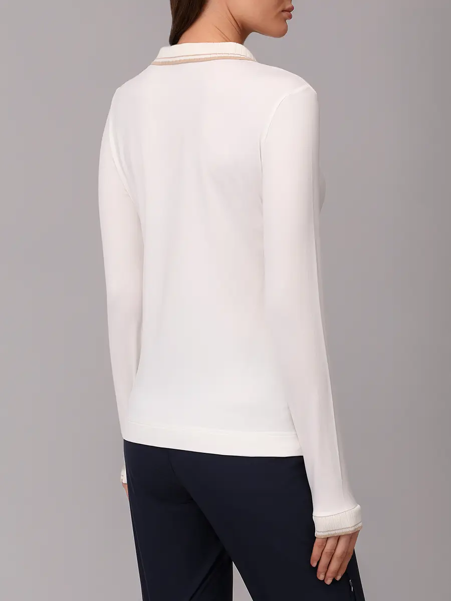 Поло однотонное Atma CHERVO A1191-T0055-120 ATMA Молочный Белый  Фото 3