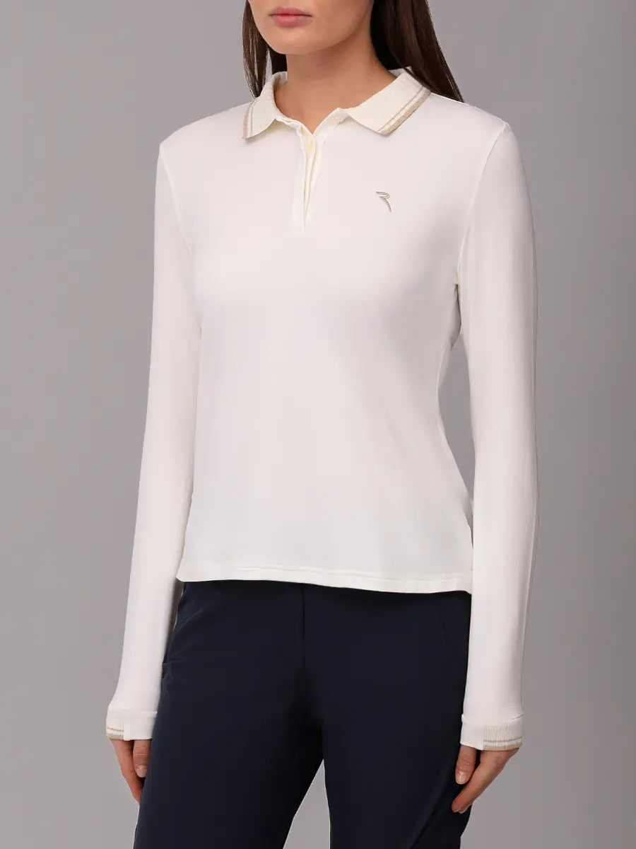 Поло однотонное Atma CHERVO A1191-T0055-120 ATMA Молочный Белый  Фото 4