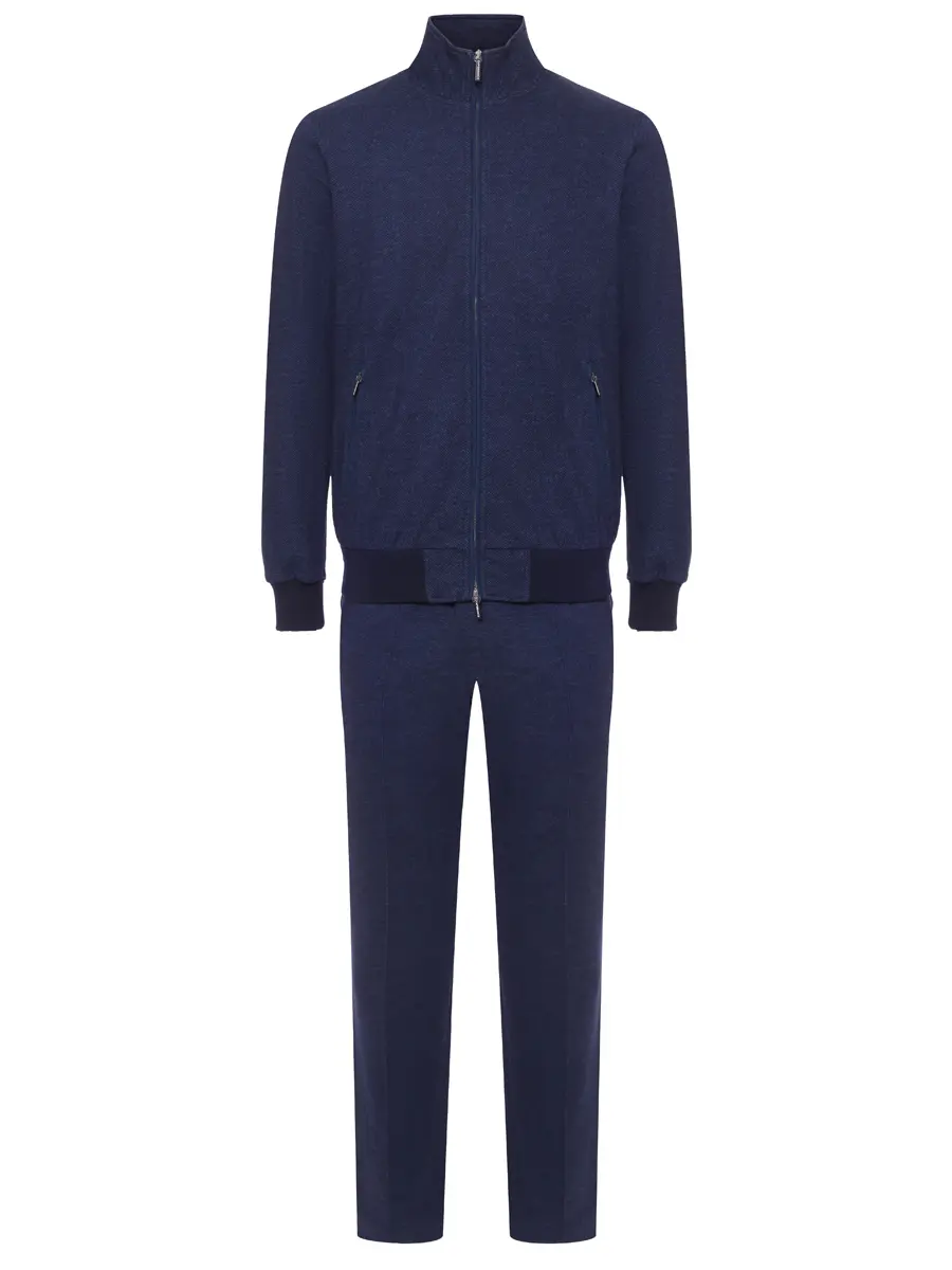 Костюм из шерсти и хлопка CAPOBIANCO 19M454.SP00/702.PL00.200T фактура Синий 