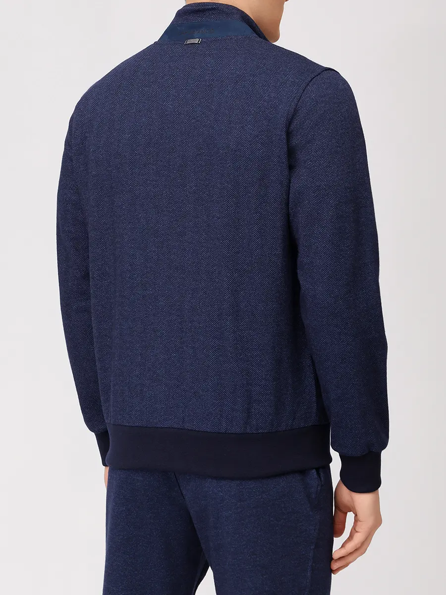 Костюм из шерсти и хлопка CAPOBIANCO 19M454.SP00/702.PL00.200T фактура Синий  Фото 3