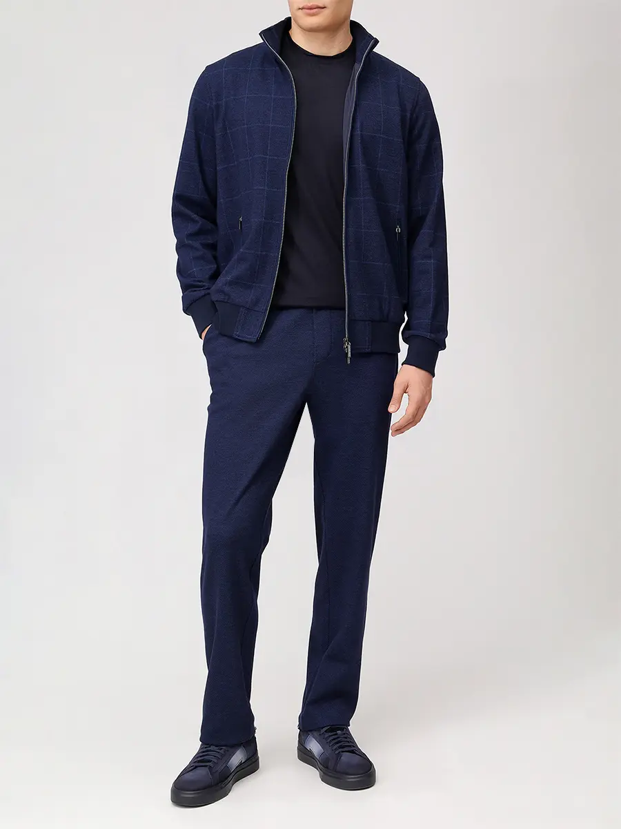 Костюм из шерсти и хлопка CAPOBIANCO 19M464.QF00/704.FU00.200T, фактура Синий  Фото 2