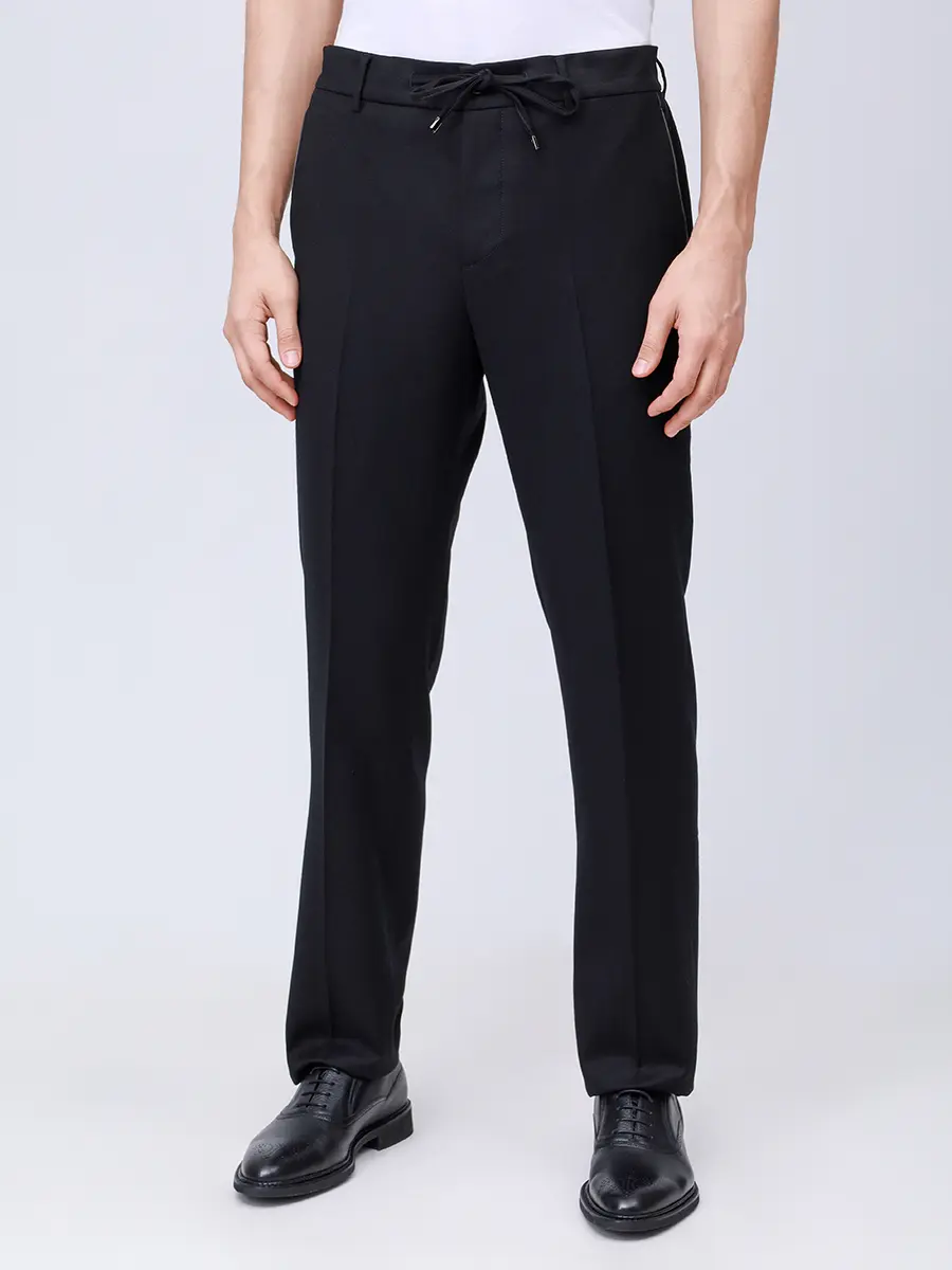 Брюки шерстяные BERWICH RD5470-BLACK/SPIAGGIA 20 Черный  Фото 4