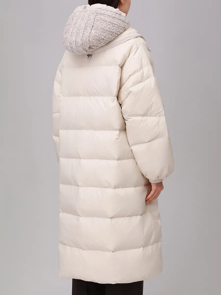 Пуховик стеганый PANICALE D371047CA 37D58B 0201 Бежевый  Фото 3