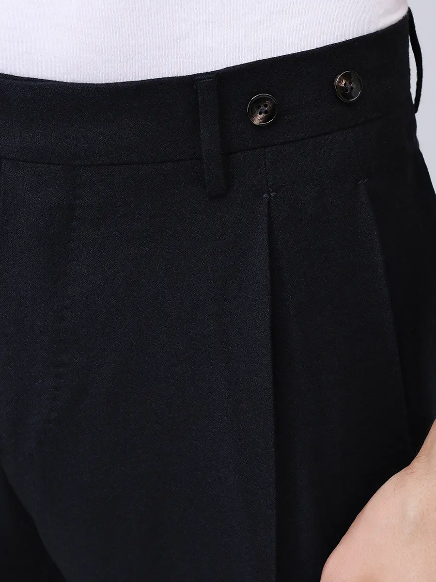 Брюки Contemporary Fit шерстяные BERWICH RD5470- BARBER LONG Темно- Синий  Фото 5