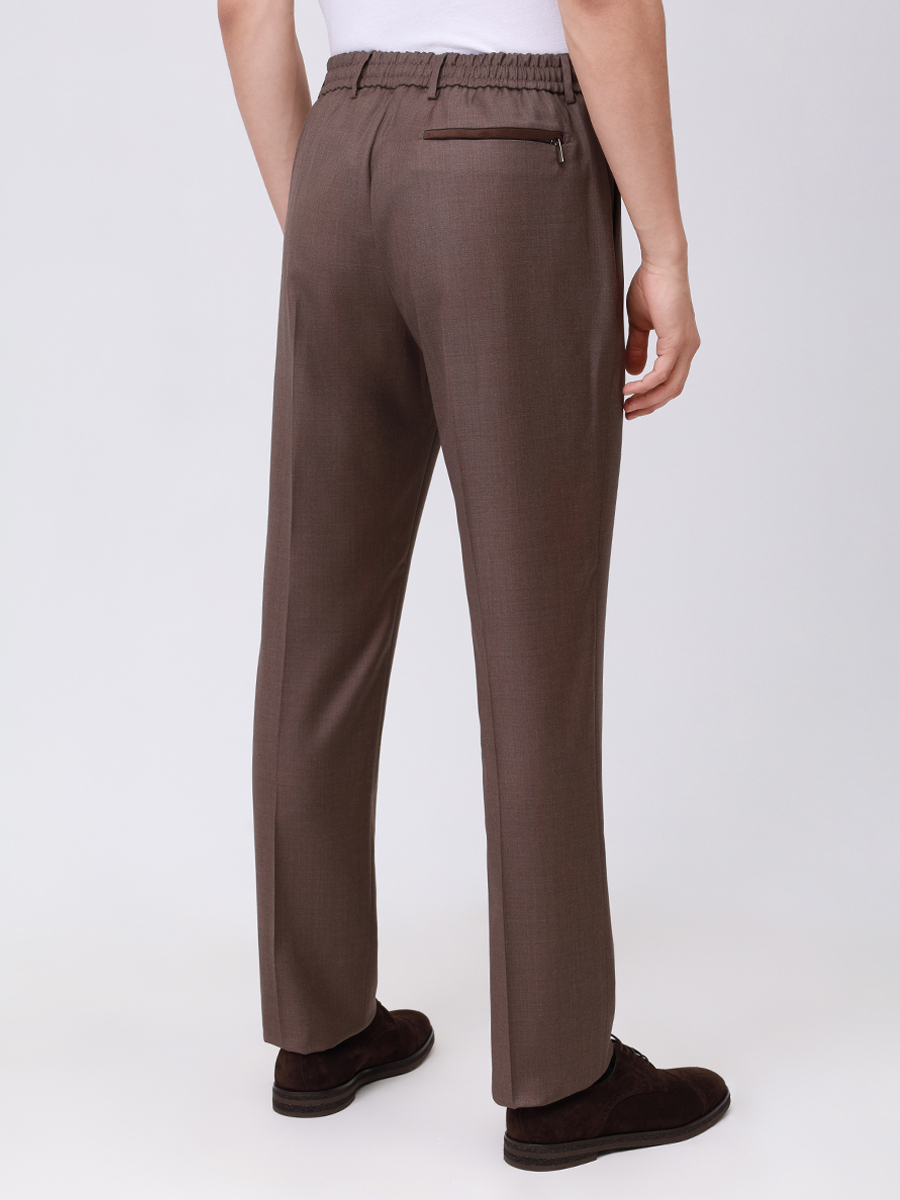 

Брюки шерстяные, Коричневый, ZG1551-BROWN