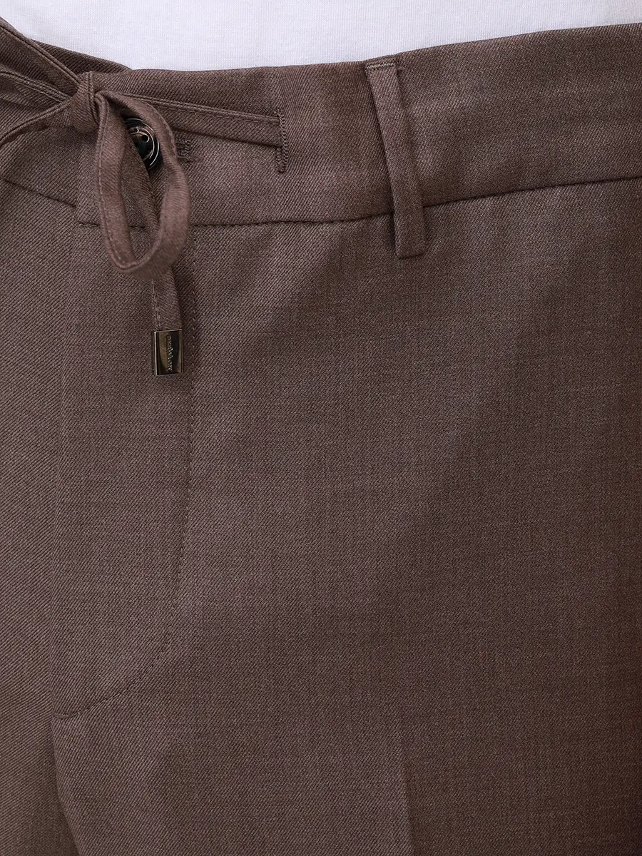 Брюки шерстяные BERWICH ZG1551-BROWN Коричневый  Фото 5