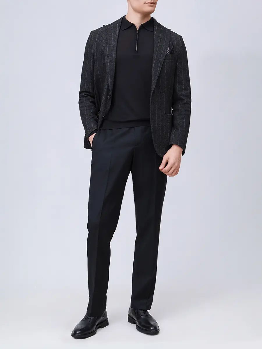 Брюки шерстяные BERWICH ZG1551-BLACK Черный  Фото 2