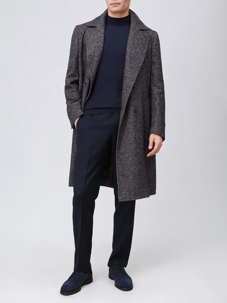 Брюки шерстяные BERWICH RD5470-NAVY/SPIAGGIA 20 Темно- Синий  Фото 2