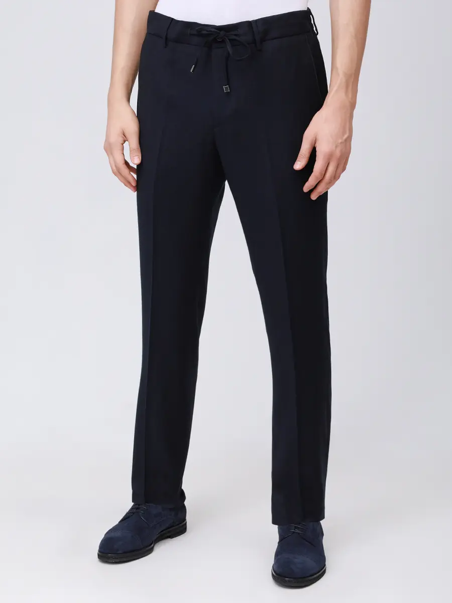 Брюки шерстяные BERWICH RD5470-NAVY/SPIAGGIA 20 Темно- Синий  Фото 4