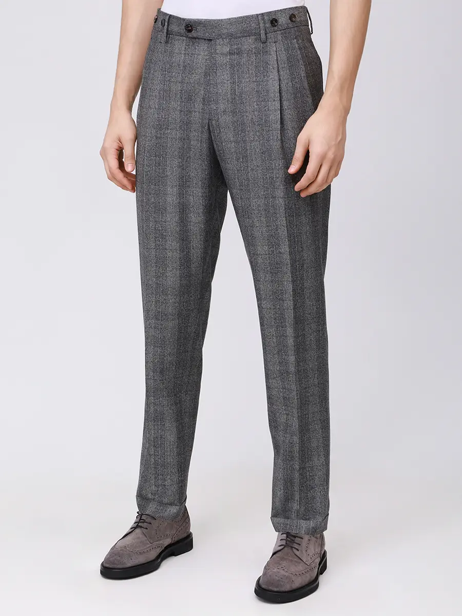 Брюки Contemporary Fit шерстяные BERWICH MZ1875-BARBER LONG Серый  Фото 4