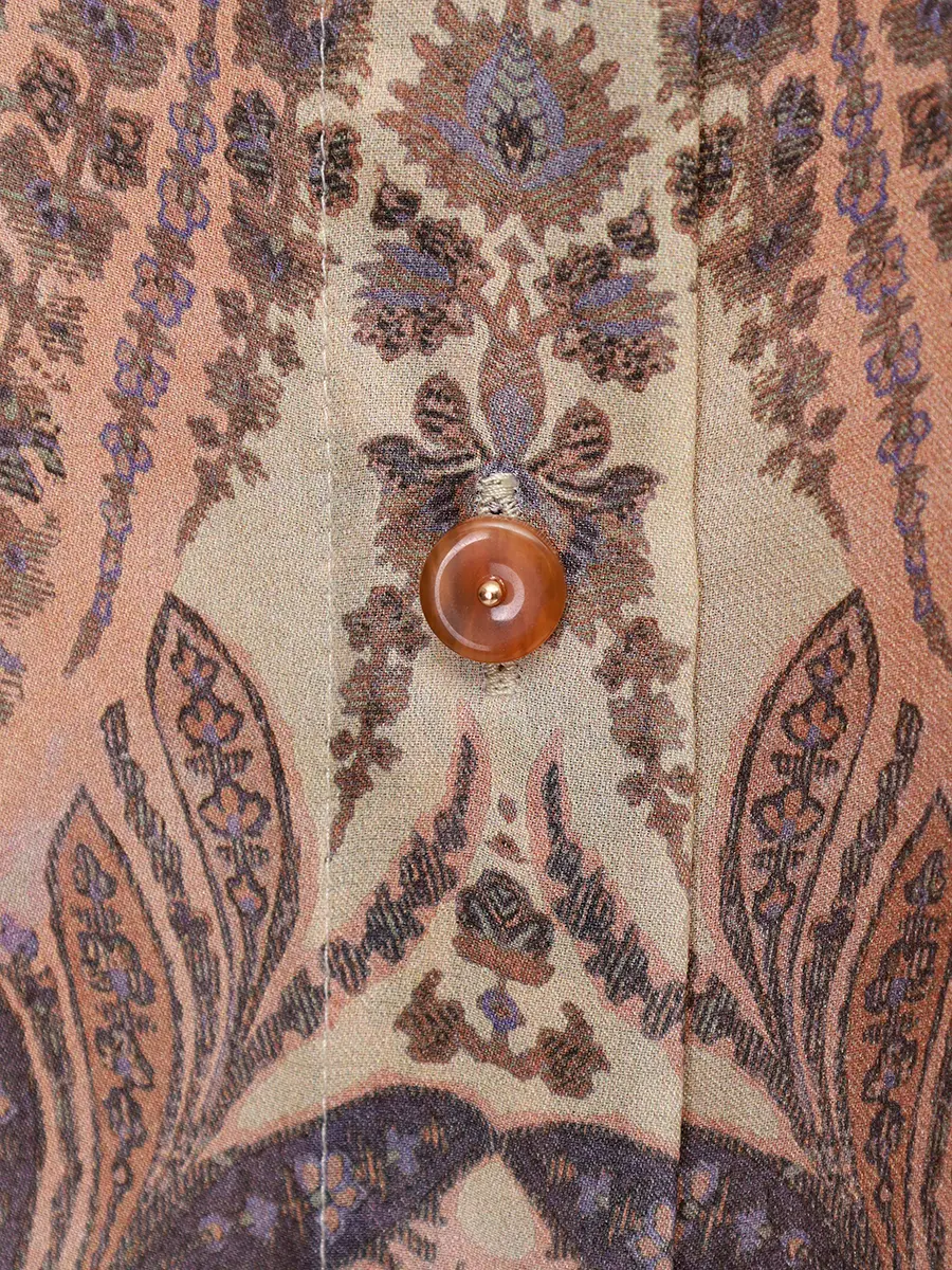 Рубашка шелковая ZIMMERMANN 5747TF251 Коричневый  Фото 6