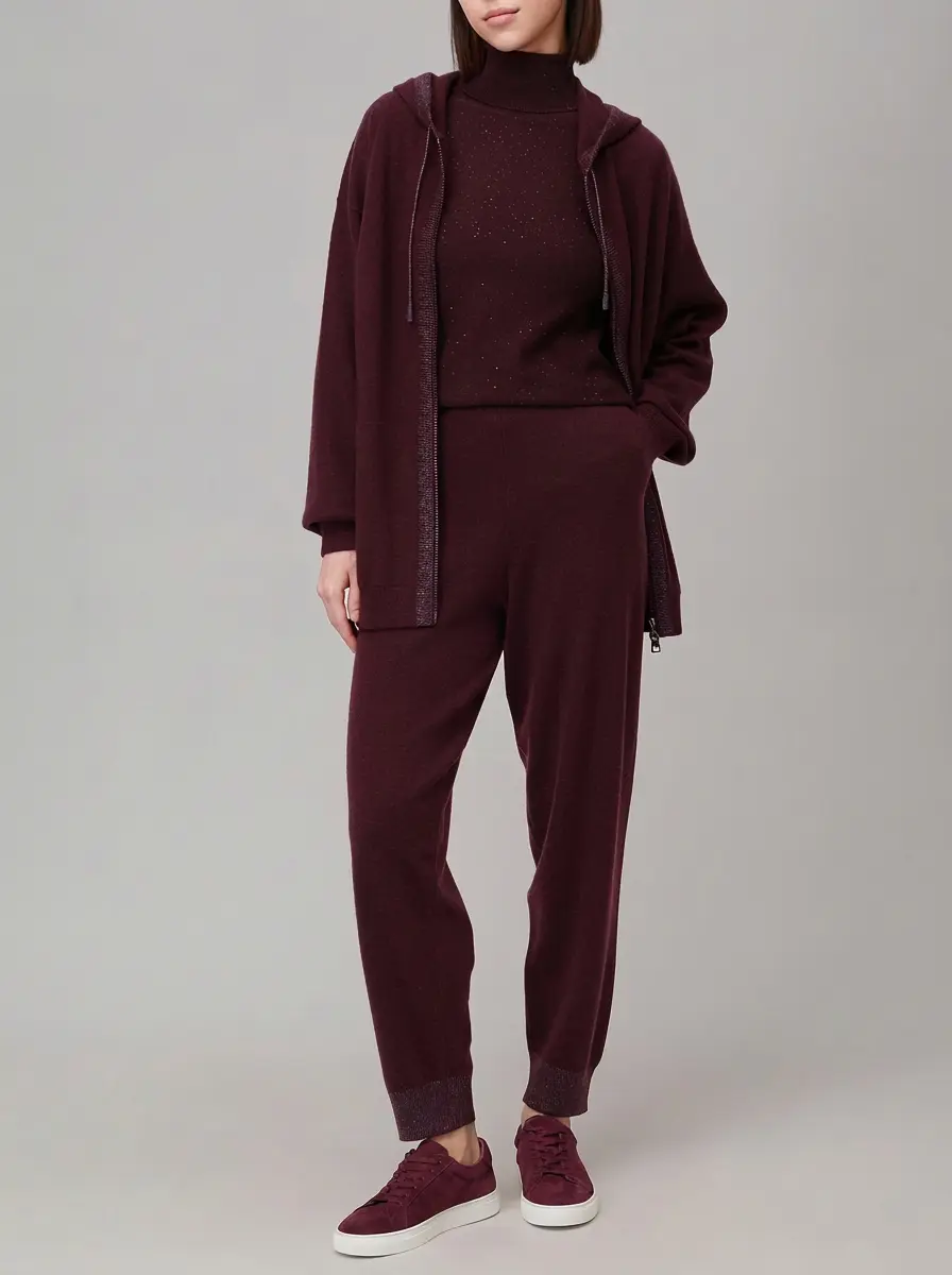 Костюм кашемировый PANICALE D370627CA/D370620PA 37D53 0890 Бордовый  Фото 2