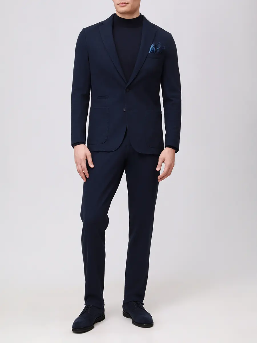 Костюм из шерсти и хлопка FRADI 262WN6185 70 Синий  Фото 2