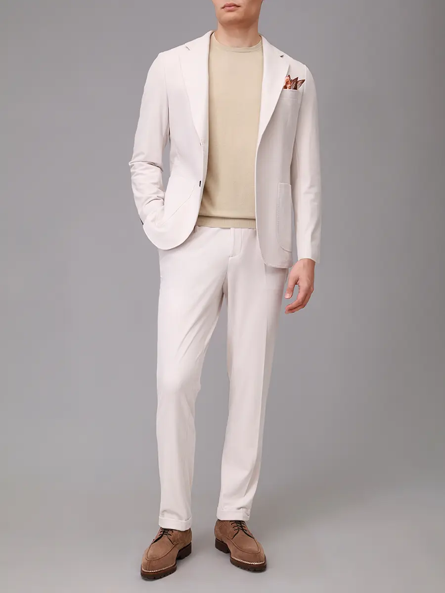 Костюм однотонный PAUL TAYLOR PT7GI J008/ PT7PA J017/100 Кремовый  Фото 2