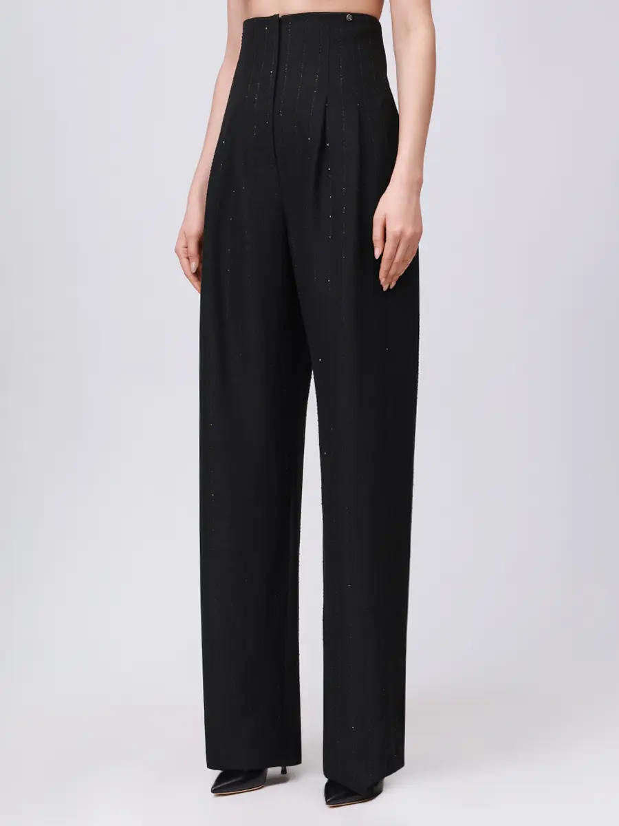 Костюм-тройка в полоску NISSA SS1348/VS1348/PS1348 BLACK Черный  Фото 10