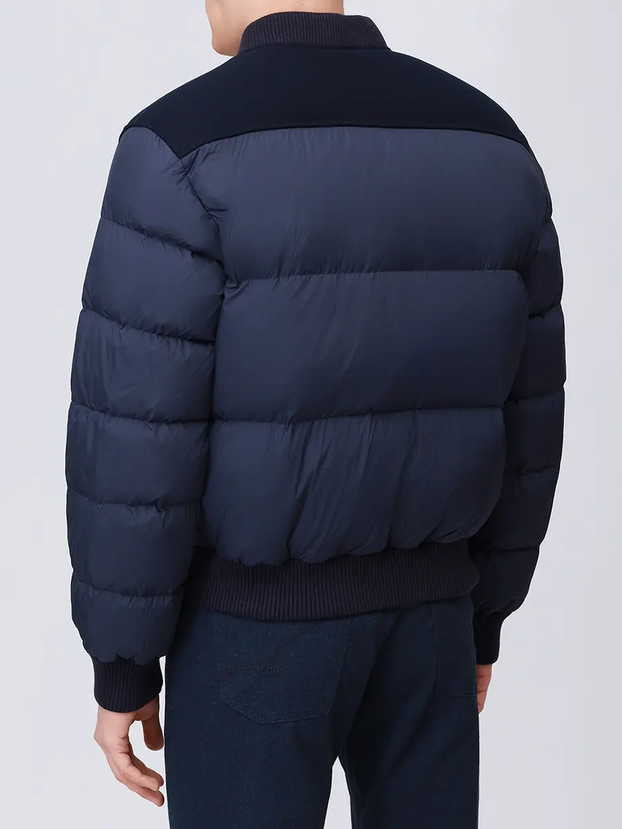 Бомбер комбинированный ADD 12AMHM88/8782 Синий  Фото 3