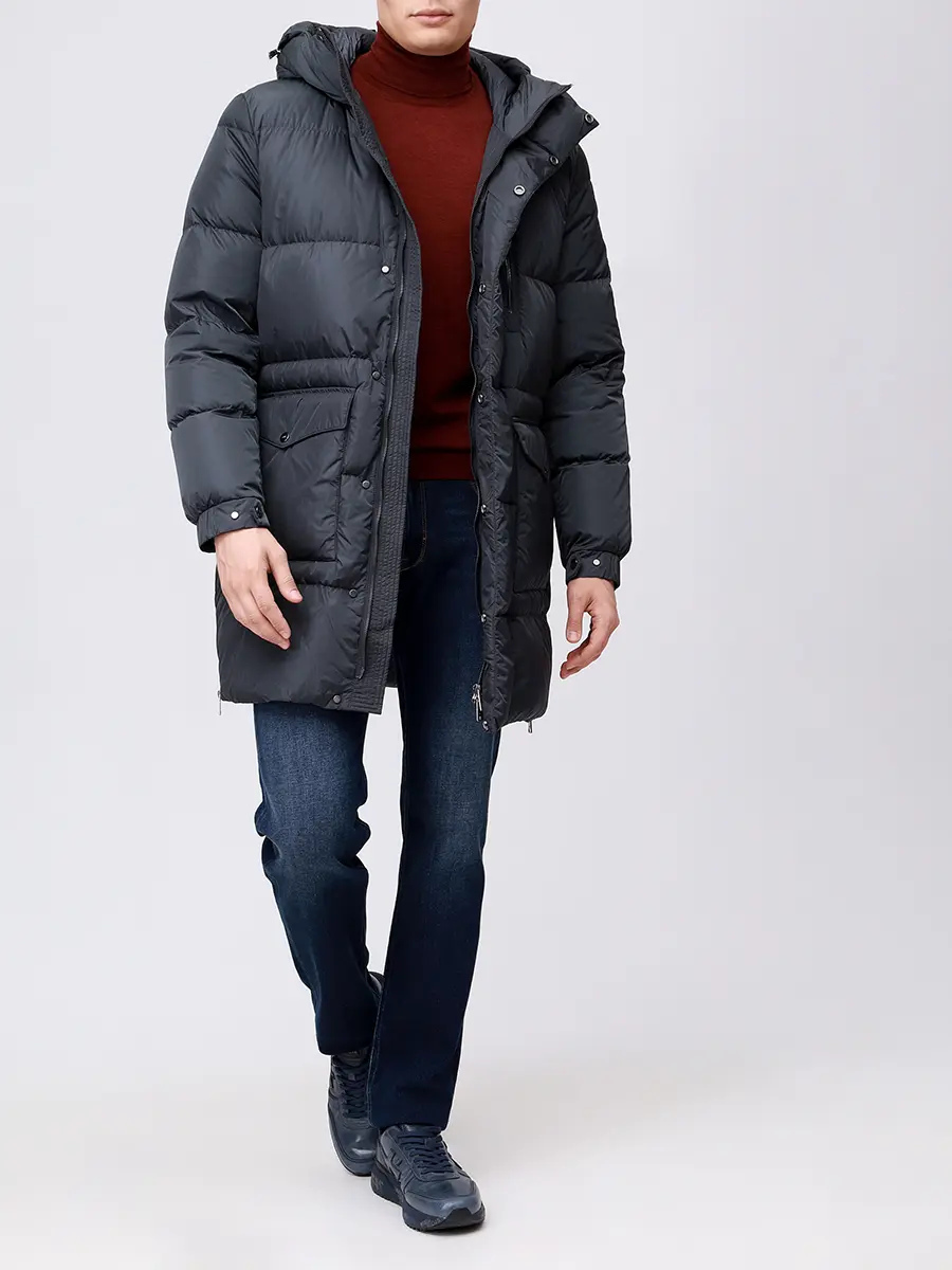 Пуховик стеганый ADD 12AMH002R/8787 Серый  Фото 2