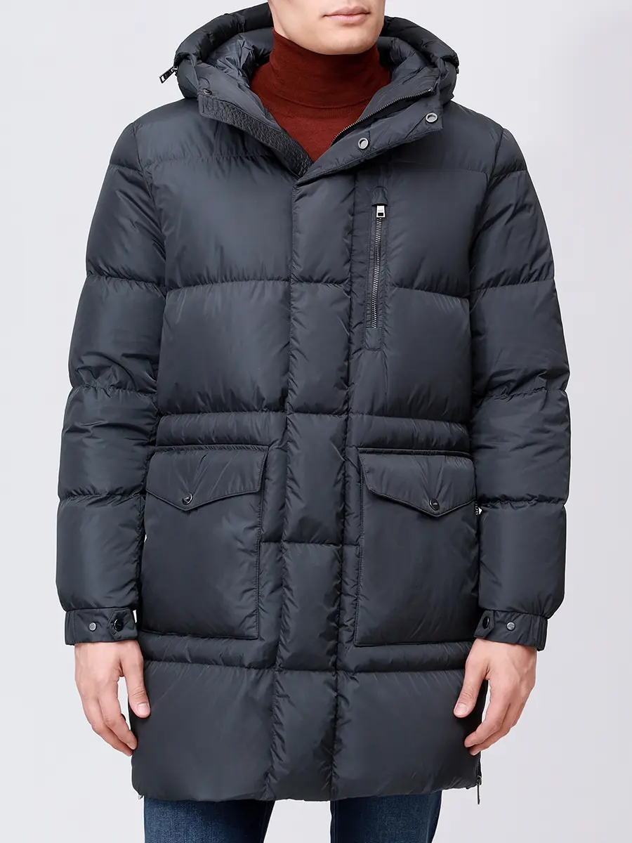 Пуховик стеганый ADD 12AMH002R/8787 Серый  Фото 4