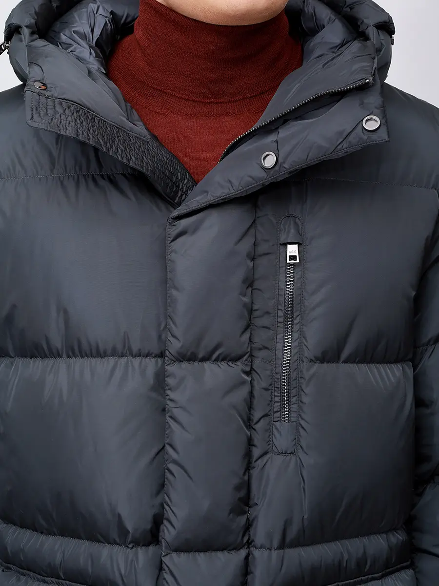 Пуховик стеганый ADD 12AMH002R/8787 Серый  Фото 5