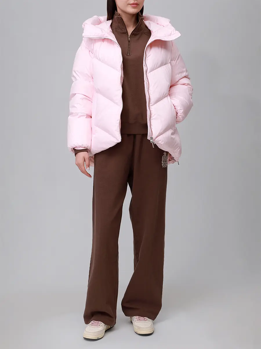 Пуховик стеганый ADD 12AWH741/2921 Розовый  Фото 2