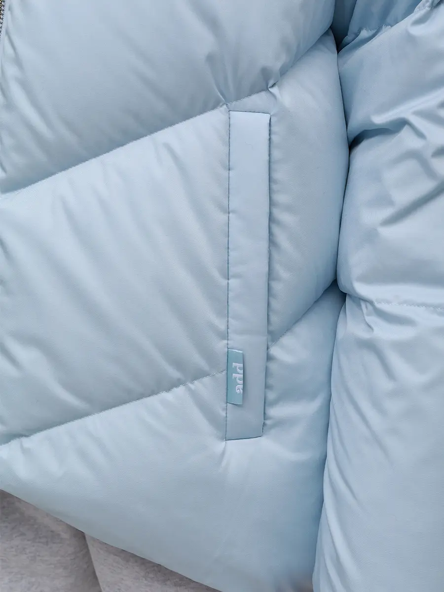 Пуховик стеганый ADD 12AWH741/3111 Голубой  Фото 5