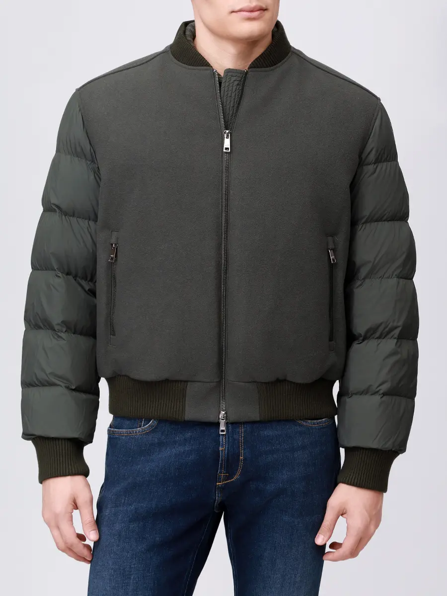 Бомбер комбинированный ADD 12AMHM88/4310 Хаки  Фото 4