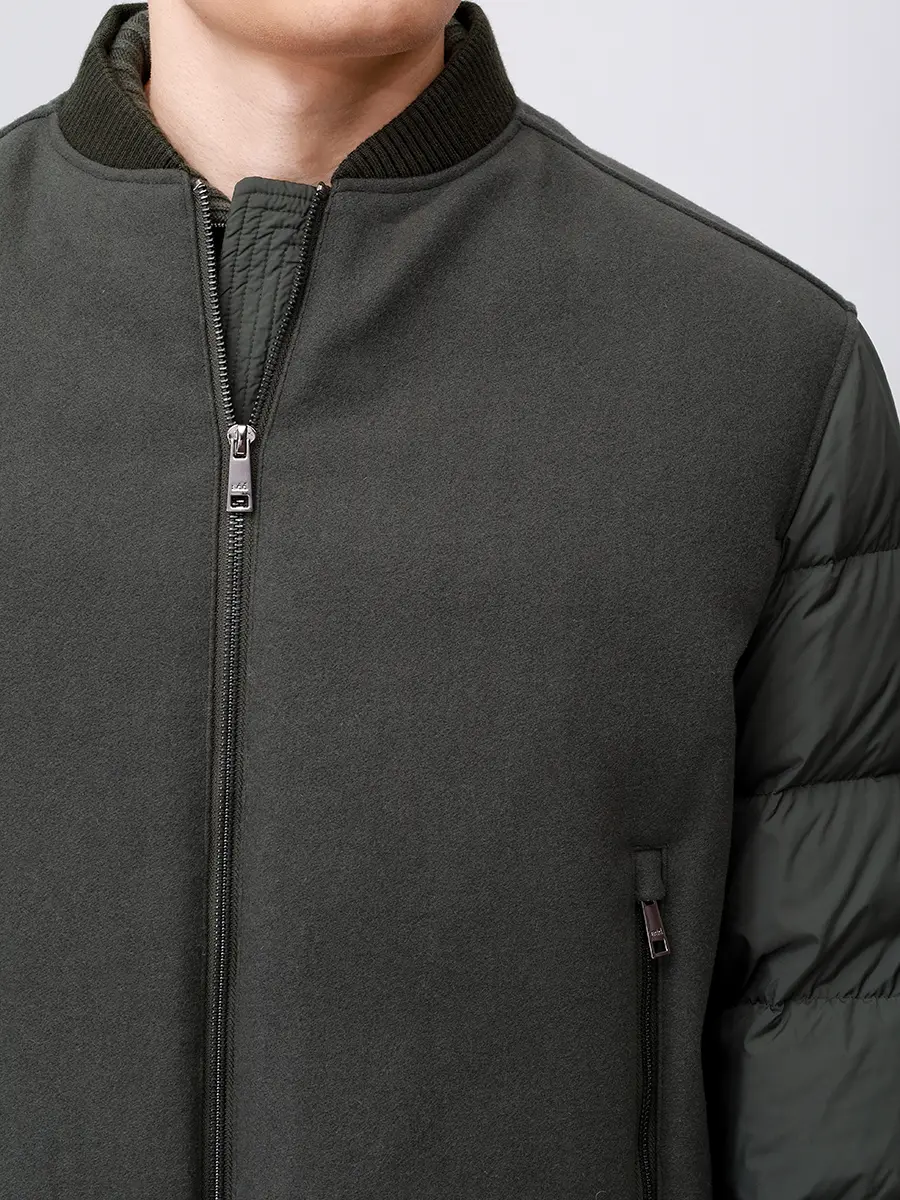 

Бомбер комбинированный, Хаки, 12AMHM88/4310