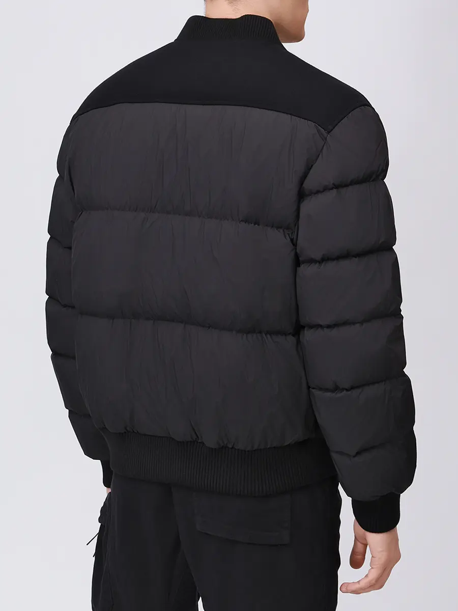 Бомбер комбинированный ADD 12AMHM88/8506 Черный  Фото 3