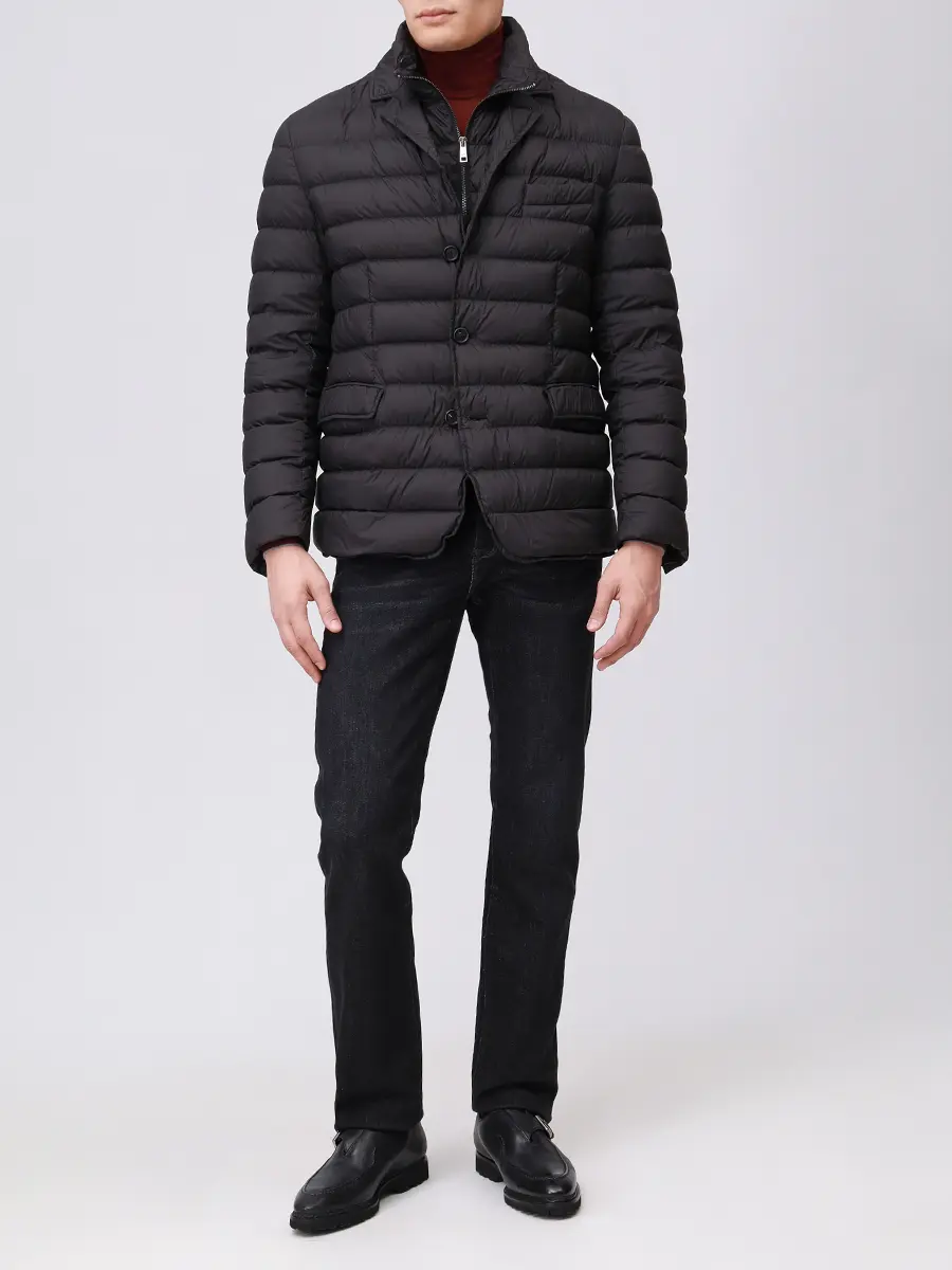 Пуховик стеганый ADD 12AMH408/8506 Черный  Фото 2